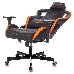 Кресло игровое Knight OUTRIDER черный/оранжевый ромбик эко.кожа с подголов. крестовина металл, фото 16
