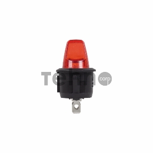 Выключатель клавишный круглый 250V 6А (3с) ON-OFF красный  REXANT