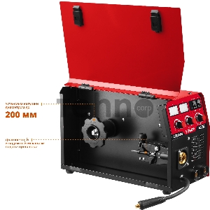 Полуавтомат сварочный ЗУБР ПС-200  инверторный, 200 А, MIG/MAG/MMA, 6400 Вт, 220 В, 1.6-5 мм
