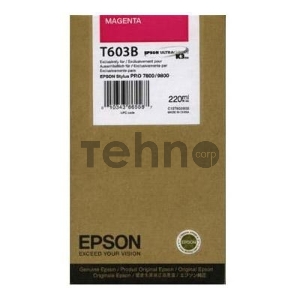 Картридж струйный Epson C13T603B00 пурпурный для Epson St Pro 7800/9800 (220мл)