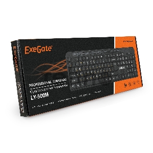 Клавиатура ExeGate EX286177RUS Multimedia Professional Standard LY-500M (USB, полноразмерная, 115кл., Enter большой, мультимедиа, длина кабеля 1,5м, черная, Color box)