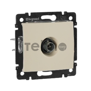Проходная телевизионная розетка Legrand Valena 774331, крем 14 дБ