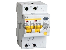 Выключатель автоматический дифференциального тока 2п C 25А 10мА тип AC 4.5кА АД-12 ИЭК MAD10-2-025-C-010