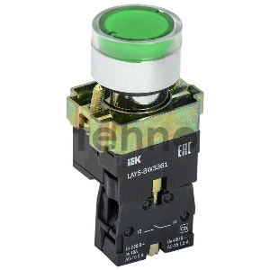 Кнопка LAY5-BW3361 с подсв. зел. 1з ИЭК BBT50-BW-K06 Кнопка LAY5-BW3361 с подсв. зел. 1з ИЭК BBT50-BW-K06