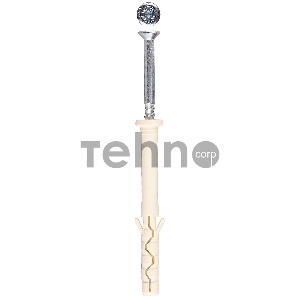 Дюбель-гвоздь нейлоновый, цилиндрический бортик, 8 x 80 мм, 50 шт, ЗУБР