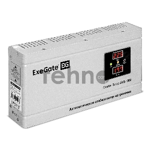 Стабилизатор напряжения ExeGate Master Turbo AVS-1000 (1000ВА, 100-265В, цифр. индикация вход/вых. напряжения, 220В±8%, КПД 98%, 5 уровней защиты, задержка, усиленный метал.корпус, евророзетка, RTL)