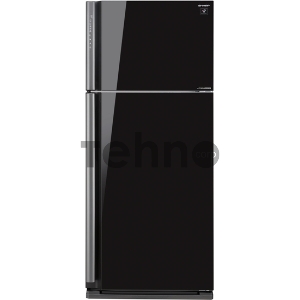 Холодильник Sharp  185 см. No Frost. A+ Черное стекло