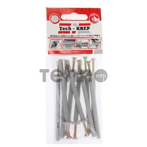 Дюбель-гвоздь 6х80 с грибовидной манжетой полипропилен (уп.10шт) пакет Tech-Krep 103902