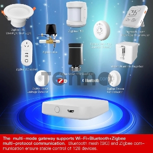Шлюз Bluetooth MOES Multi-mode Gateway MHUB-W, WLAN & Wi-Fi 2.4GHz, Wi-Fi 2.4GHz & ZigBee & BLE & Mesh, USB, белый