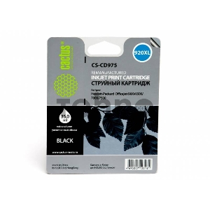Картридж струйный Cactus CS-CD975 черный для №920XL HP Officejet 6000/6500/7000/7500 (56.6ml)