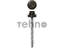 Саморезы СКД кровельные, RAL 8028 земельно-коричневый, 60 х 4.8 мм, 1 000 шт, для деревянной обрешетки, ЗУБР