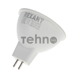 Лампа светодиодная REXANT Рефлектор MR16 9,5 Вт 808 Лм GU5.3 AC/DC 12 В 4000 K нейтральный свет, низковольтная