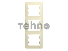 Рамка 3-м Glossa верт. беж. SchE GSL000207