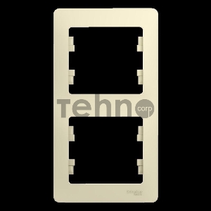 Рамка 2-м Glossa верт. беж. SchE GSL000206