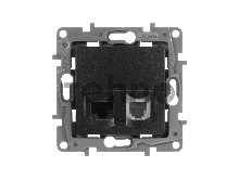 Розетка RJ11+RJ45 кат.5 UTP, антрацит