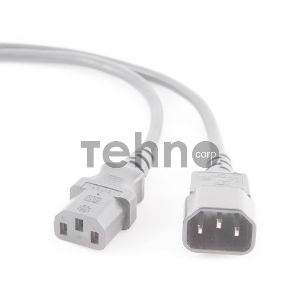 Шнур (кабель питания) Cablexpert ПВС-АП 3*0,75 C13С14, серый, 1,0 м  {150}