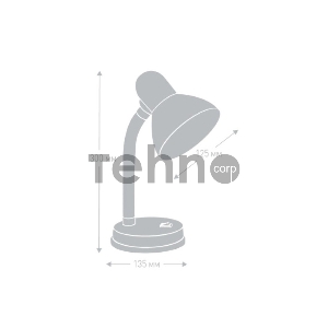 Camelion KD-301 С03  серебро (Светильник настольный,230V 60W)