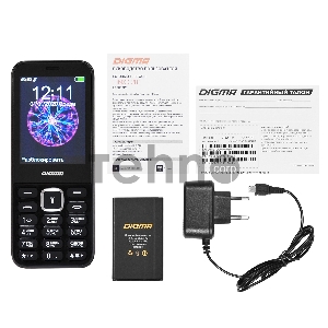 Мобильный телефон Digma C281 Linx 32Mb черный моноблок 2Sim 2.8 240x320 0.08Mpix GSM900/1800 MP3 microSD