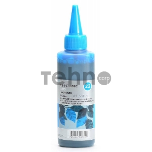 Чернила Cactus CS-I-C9352C голубой (100мл) HP DeskJet 3920/3940/D1360/D1460/D1470/D1560/D2330/D2430