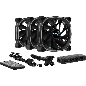 Вентилятор Aerocool Astro 12 Pro (3x120мм, 17.5dB, 1000rpm, 6 pin, подсветка+ пульт) RTL