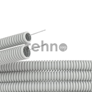 Труба ПВХ гибкая гофр. д.16 мм , лёгкая с протяжкой, 50м, цвет серый Dkc 9191650