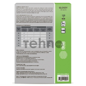 Пленка для ламинирования Cactus 125мкм A4 (100шт) глянцевая 216x303мм CS-LPGA4125100
