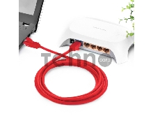 Патч-корд Greenconnect прямой 4.0m, UTP кат.5e, красный, позолоченные контакты, 24 AWG, литой, GCR-LNC04-4.0m, ethernet high speed 1 Гбит/с, RJ45, T568B Greenconnect Патч-корд прямой 4.0m, UTP кат.5e, красный, позолоченные контакты, 24 AWG, литой, GCR-LNC04-4.0m, ethernet high speed 1 Гбит/с, RJ45, T568B