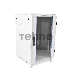 Шкаф телекоммуникационный напольный 18U (600x800) дверь стекло, цвет чёрный (ШТК-М-18.6.8-1ААА-9005)