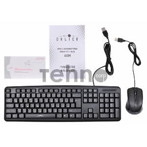 Клавиатура + мышь Oklick 600M black USB