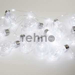 Гирлянда светодиодная «Ретро-лампы» 3 м, белое свечение, батарейки 3хАА NEON-NIGHT