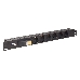 Блок ITK PDU 6 розеток DIN49440 (нем. cтанд.), с автоматом на 10А,1U, без шнура, вх. IEC320 C14, алюминиевый профиль, черный, фото 2