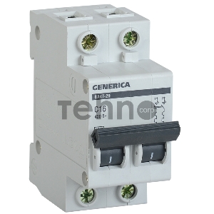 Выключатель автоматический Iek MVA25-2-040-C  ВА47-29 2Р 40А 4,5кА х-ка С GENERICA