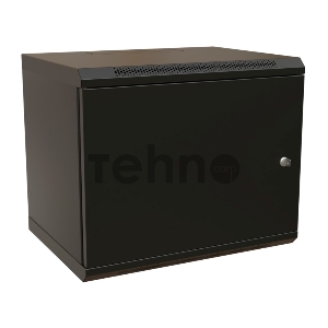 Шкаф коммутационный WRline (WR-TW-1266-SR-RAL9004) настенный 12U 600x600мм пер.дв.металл 2 бок.пан. 60кг черный 520мм 650мм IP20 сталь