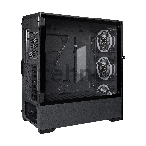 Корпус Miditower ExeGate i3 MAX-PPX600 (eATX, БП 600PPX 14см, 2*USB+1*USB3.0, HD аудио, черный, 4 вент. 12см с RGB подсветкой, контроллер + ПДУ, ARGB MB кабель, пылевые фильтры, передняя и боковая панели - закаленное стекло)