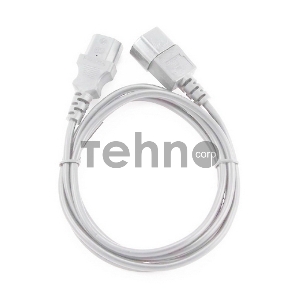 Шнур (кабель питания) Cablexpert ПВС-АП 3*0,75 C13С14, серый, 1,0 м  {150}