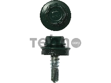 Саморезы СКМ кровельные, RAL 6005 зеленый насыщенный, 19 х 5.5 мм, 500 шт, для металлических конструкций, ЗУБР Профессионал