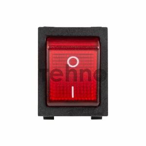 Выключатель клавишный 250V 30А (4с) ON-OFF красный с подсветкой  REXANT