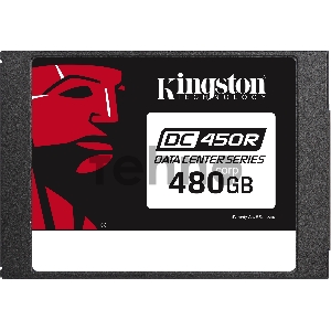 Накопитель SSD 2.5 Kingston 480Gb DC450R Series <SEDC450R/480G> (SATA3, up to 560/510Mbs, 99000 IOPS, 3D TLC, 285TBW, 7mm)