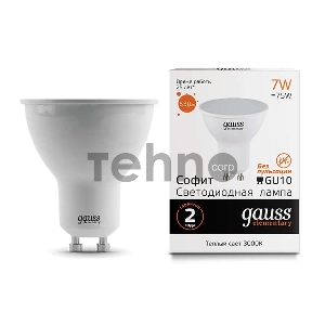 Лампа LED Elementary MR16 GU10 7W 530lm 3000К | 13617 | Gauss Лампа LED Elementary MR16 GU10 7W 530lm 3000К | 13617 | Gauss