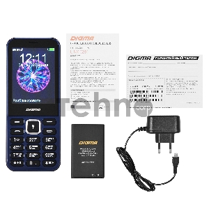 Мобильный телефон Digma C281 Linx 32Mb синий моноблок 2Sim 2.8 240x320 0.08Mpix GSM900/1800 MP3 microSD
