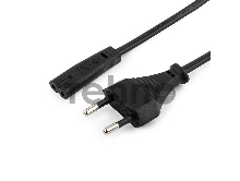 Кабель питания для ноутбуков, аудио/видео техники Gembird PC-184/2-0.5М, 0.5м, 2-pin, черный, пакет    