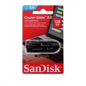 Флеш Диск Sandisk 128Gb Cruzer Glide SDCZ600-128G-G35 USB3.0 черный/красный