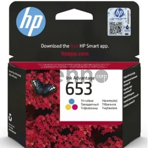 Картридж HP 653 струйный трёхцветный (200 стр)