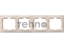 Рамка 4-м КВАРТА РГ-4-ККм горизонт. крем. ИЭК EMK40-K33-DM