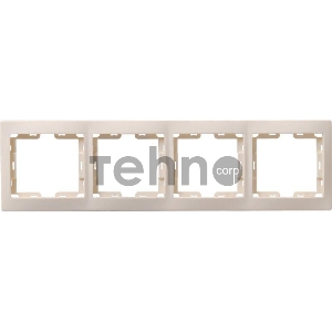 Рамка 4-м КВАРТА РГ-4-ККм горизонт. крем. ИЭК EMK40-K33-DM