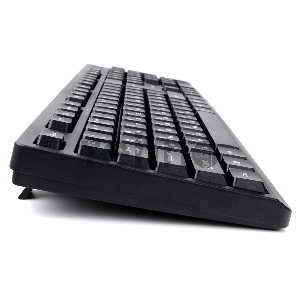 Клавиатура Gembird KB-8355U-BL, USB, черный, лазерная гравировка символов, кабель 1,85м