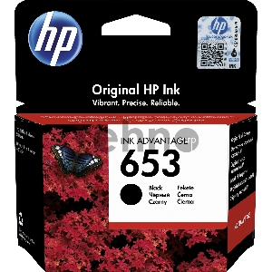 Картридж HP 653 струйный черный (360 стр)