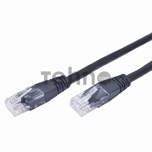Патч-корд FTP Gembird PP6-1M/BK кат.6, 1м, литой, черный, многожильный