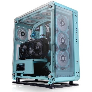 Корпус Thermaltake Core P6 TG Turquoise черный без БП ATX 18x120mm 12x140mm 2xUSB2.0 2xUSB3.0 audio bott PSU