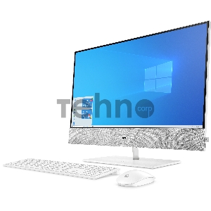 Моноблок HP Pavilion I 27-27-d0007ur NT 27 (1920x1080) Core i3-10300T, 4GB DDR4 2666 (1x4GB), SSD 256Gb, Internal graphics, no DVD, kbd&mouse wired, 5MP Webcam, White, Win10, 1Y Wty
